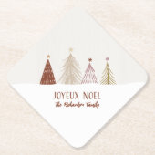 Weihnachtsfeiertag Joyeux Weihnachten Party Chic Untersetzer (Vorderseite)