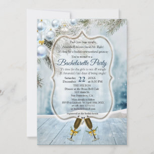 Weihnachtsfeiertag Junggeselinnen-Abschied Einladu Einladung