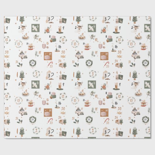 Weihnachtsfeiertag - Kalender Geschenkpapier (Flach)