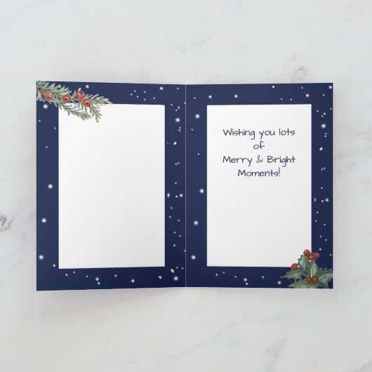 Weihnachtsfeiertag - Kaninchenschnee Niedlich Feiertagskarte (Innenseite)