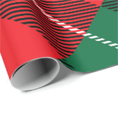 Weihnachtsfeiertag Kariert Tartan Red Green Geschenkpapier (Rolleneckpunkt)