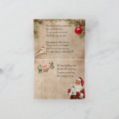 Weihnachtsfeiertag Karte (Innenseite)