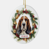 Weihnachtsfeiertag Keramik Circle Ornament (Rechts)