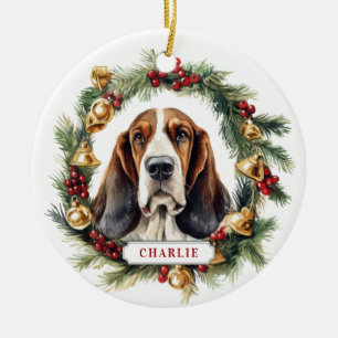 Weihnachtsfeiertag Keramik Circle Ornament