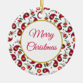 Weihnachtsfeiertag-Keramik Keramik Ornament (Vorne)