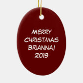 Weihnachtsfeiertag Keramik Ornament (Hinten)
