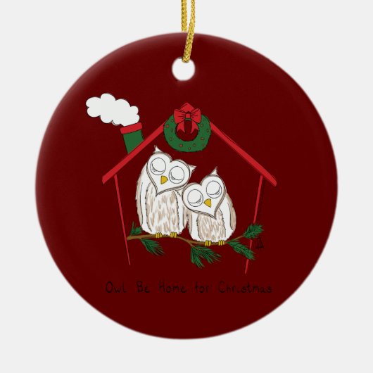 Weihnachtsfeiertag Keramik Ornament (Vorne)