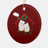 Weihnachtsfeiertag Keramik Ornament (Links)