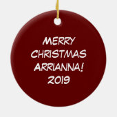 Weihnachtsfeiertag Keramik Ornament (Hinten)
