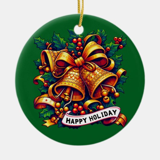 Weihnachtsfeiertag Keramik Ornament (Vorne)