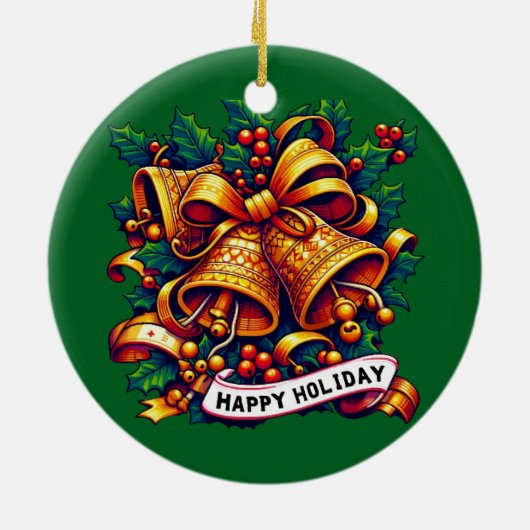 Weihnachtsfeiertag Keramik Ornament (Hinten)