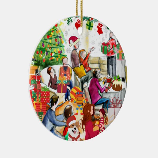 Weihnachtsfeiertag Keramik Ornament (Rechts)