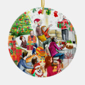 Weihnachtsfeiertag Keramik Ornament (Vorne)
