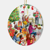 Weihnachtsfeiertag Keramik Ornament (Links)