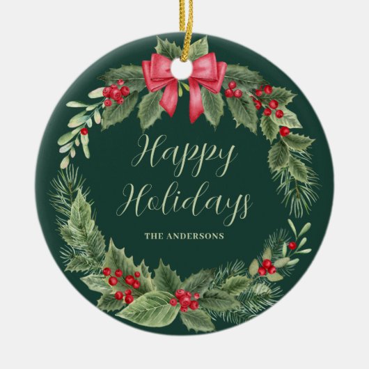 Weihnachtsfeiertag Keramik Ornament (Vorne)