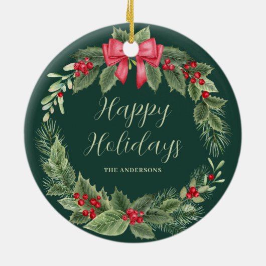 Weihnachtsfeiertag Keramik Ornament (Hinten)