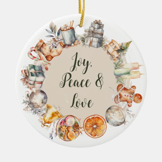 Weihnachtsfeiertag Keramik Ornament (Vorne)