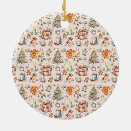 Weihnachtsfeiertag Keramik Ornament (Hinten)