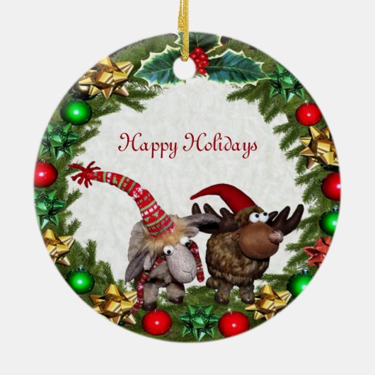 Weihnachtsfeiertag Keramik Ornament (Hinten)