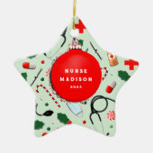 Weihnachtsfeiertag - Keramik Ornament (Vorne)