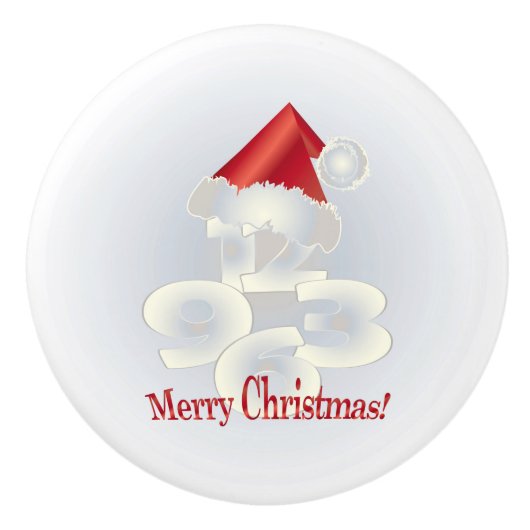 Weihnachtsfeiertag Keramikknauf (Vorderseite)