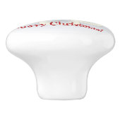 Weihnachtsfeiertag Keramikknauf (Seitenansicht)