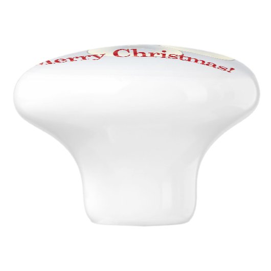 Weihnachtsfeiertag Keramikknauf (Seitenansicht)