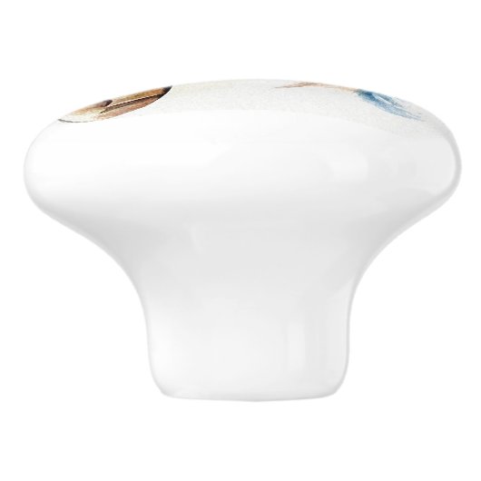 Weihnachtsfeiertag Keramikknauf (Seitenansicht)