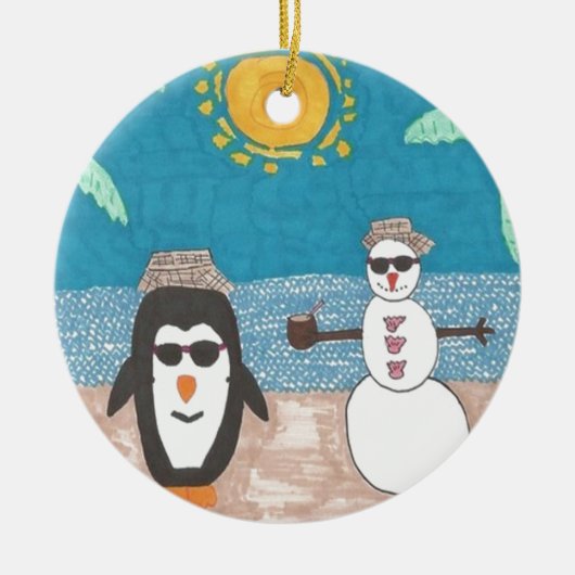 Weihnachtsfeiertag Keramikornament (Vorne)