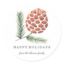 Weihnachtsfeiertag | Kiefernfadenbaum | Aufkleber