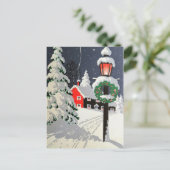 Weihnachtsfeiertag Kirche Postkarte (Stehend Vorderseite)