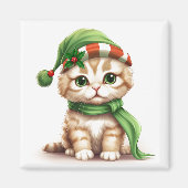 Weihnachtsfeiertag Kitten Magnet (Vorne)