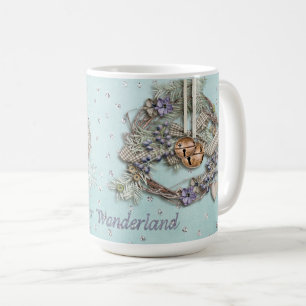 Weihnachtsfeiertag - Kranz u. Klingel Bell Kaffeetasse