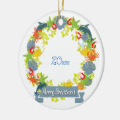 Weihnachtsfeiertag - Küste Keramikornament (Links)