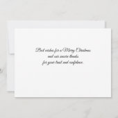 Weihnachtsfeiertag Landschaftlich Dankeschön Karte (Rückseite)