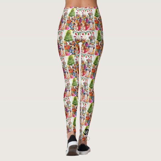Weihnachtsfeiertag Leggings (Rückseite)