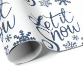Weihnachtsfeiertag "Let it Snow" Geschenkpapier (Rolleneckpunkt)