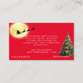 Weihnachtsfeiertag Leuchtender Weihnachtsmann Hübs Visitenkarte (Rückseite)