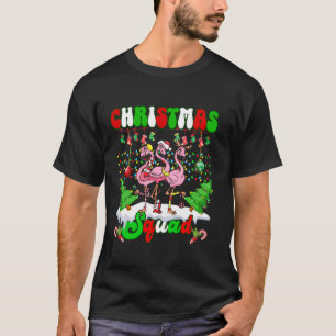 Weihnachtsfeiertag Liebe Flamingo Family Xmas Ligh T-Shirt