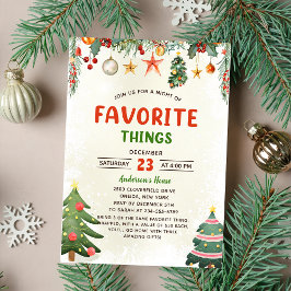 Weihnachtsfeiertag Lieblings-Dinge Party Einladung