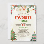 Weihnachtsfeiertag Lieblings-Dinge Party Einladung (Vorderseite)