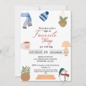 Weihnachtsfeiertag Lieblings-Dingen Einladung (Vorderseite)