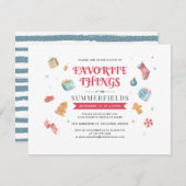 Weihnachtsfeiertag Lieblings-Party Einladung (Vorne/Hinten)