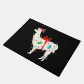 Weihnachtsfeiertag Llama Fußmatte (Schrägansicht)