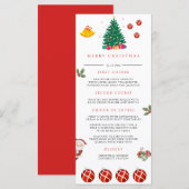 Weihnachtsfeiertag Menükarte (Vorne/Hinten)