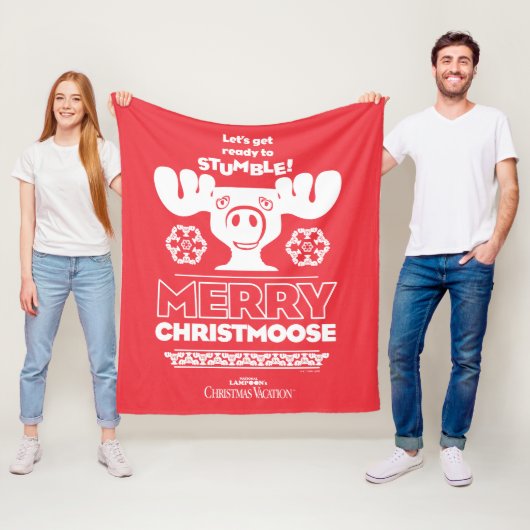 Weihnachtsfeiertag | Merry Christmoose Fleecedecke (Beispiel)