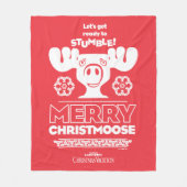 Weihnachtsfeiertag | Merry Christmoose Fleecedecke (Vorderseite)