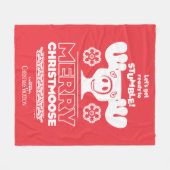 Weihnachtsfeiertag | Merry Christmoose Fleecedecke (Vorderseite (Horizontal))