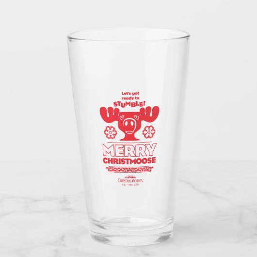 Weihnachtsfeiertag | Merry Christmoose Glas (Vorderseite)