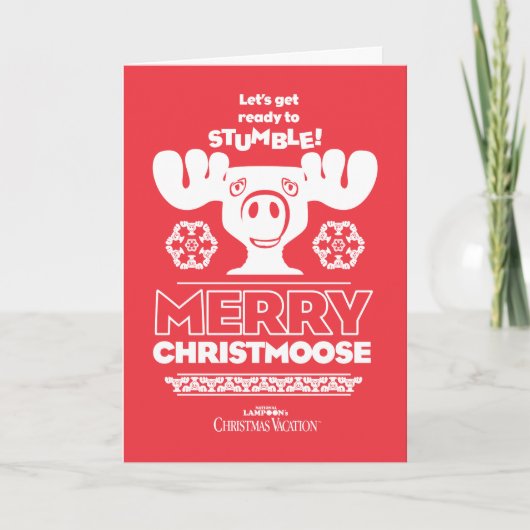 Weihnachtsfeiertag | Merry Christmoose Karte (Vorderseite)
